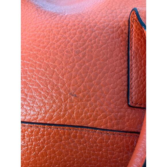 KATE SPADE LARGE ORANGE PEBBLED LEATHER CROSSBODY BAG - Picture 13 of 16